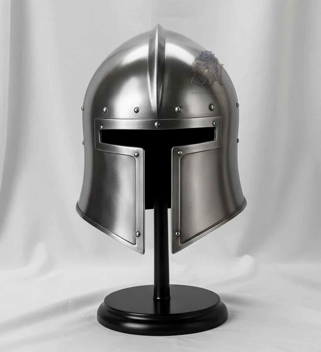 Italian Medieval Barbuta Helmet 18-gauge Steel Knight Armor, Wearable ...