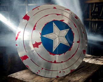 Captain America Shield Replica: Hand-Forged Aluminium Cosplay Prop (22" Diameter)