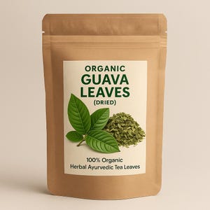 Organic Guava Leaves | Dried Psidium Guajava | Herbal Tea Loose Leaf | Natural Ayurvedic Remedy | Supports Digestion & Wellness