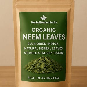 Organic Neem Leaves | Bulk Dried Indica | Natural Herbal Leaves | Air Dried & Freshly Picked | Rich in Ayurveda
