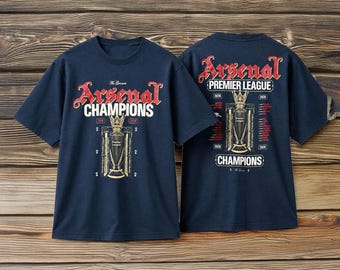 Arsenal Premier League Champions 2026 T-Shirt Gifts For Fans (2 side)