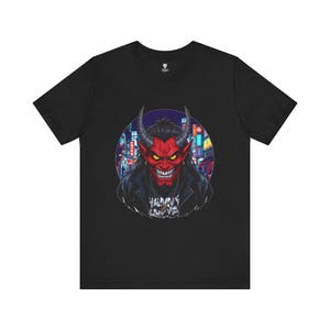 Hannya Demon T-Shirt, Japanese Oni Yokai Tee, Unisex Jersey Short Sleeve Shirt, Japan Mythology Top, Halloween Costume
