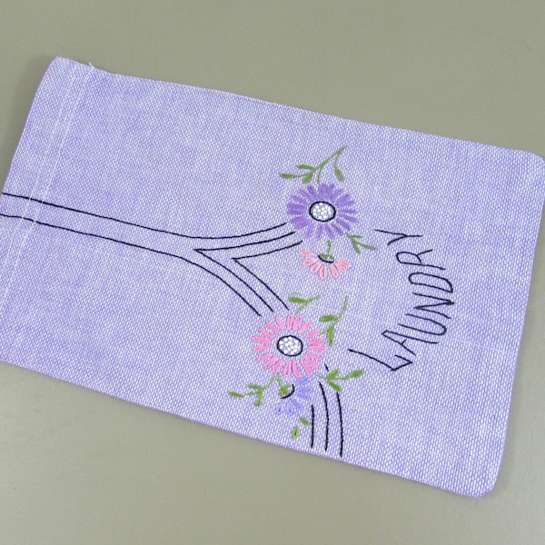 Embroidered Laundry Bag Vintage Etsy
