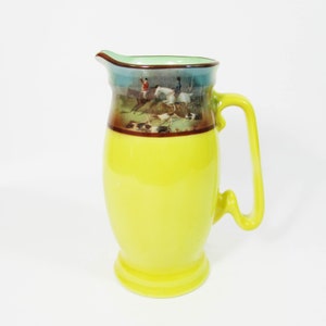 Royal Bayreuth Hunting Scene Pitcher - Antique Bavaria Pitcher,  Milk Picher Jug