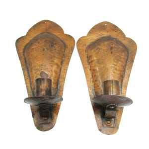 Arts & Crafts  Hand Wrought Copper Wall Sconces