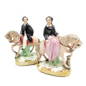 Antique Staffordshire Ware Prince & Princess on Horseback - William Kent