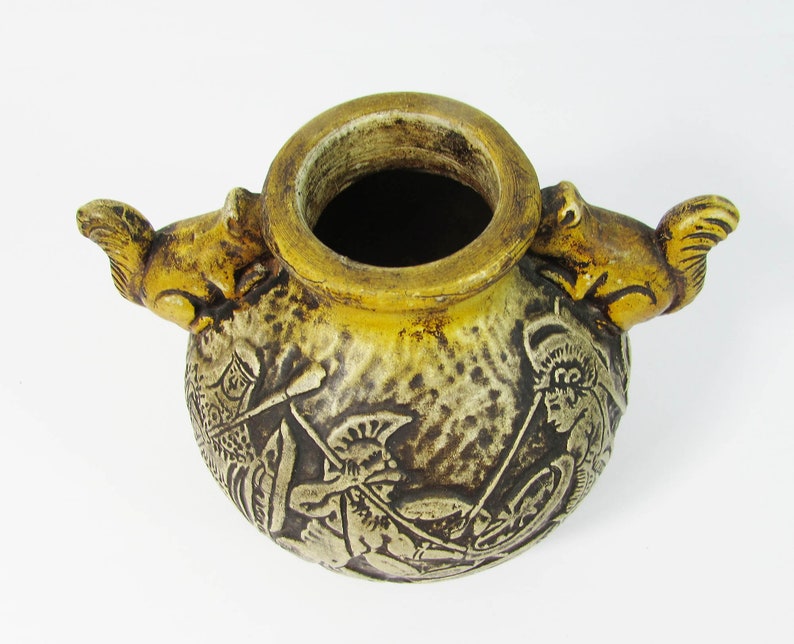 Greek Revival Amphora Vase With Squirrel Handles Made in Etsy