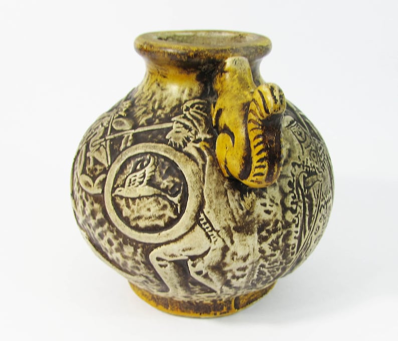 Greek Revival Amphora Vase With Squirrel Handles Made in Etsy