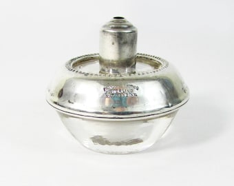 Whiting Table Lighter - Sterling and crystal Lighter - Vintage Frank Whiting lighter - Deco Era table lighter - table lighter