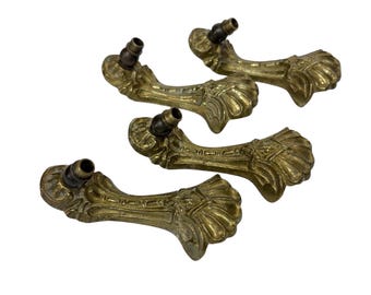 Antique Art Nouveau Solid Brass Pan light arms  - Set of 4