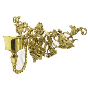 Vintage Ornate Wall Candlestick Sconce - art nouveau style Sconce - 11&quot; wide