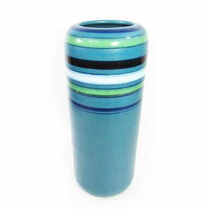 Bitossi Vase - 1960 Rosenthal Netter Striped Ceramic Vase Italy