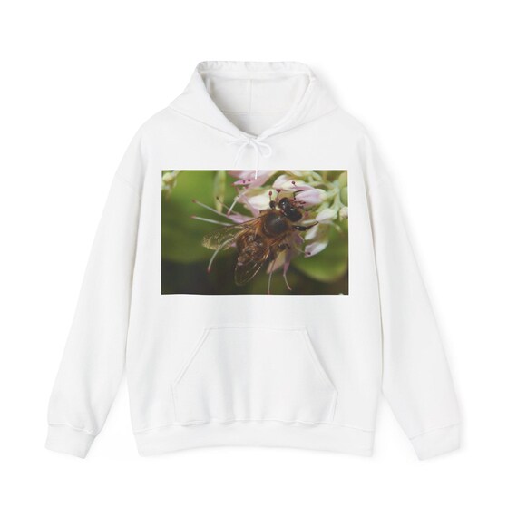 Bee-inspired Unisex Hoodie, Nature Lover Gift, Eco-friendly