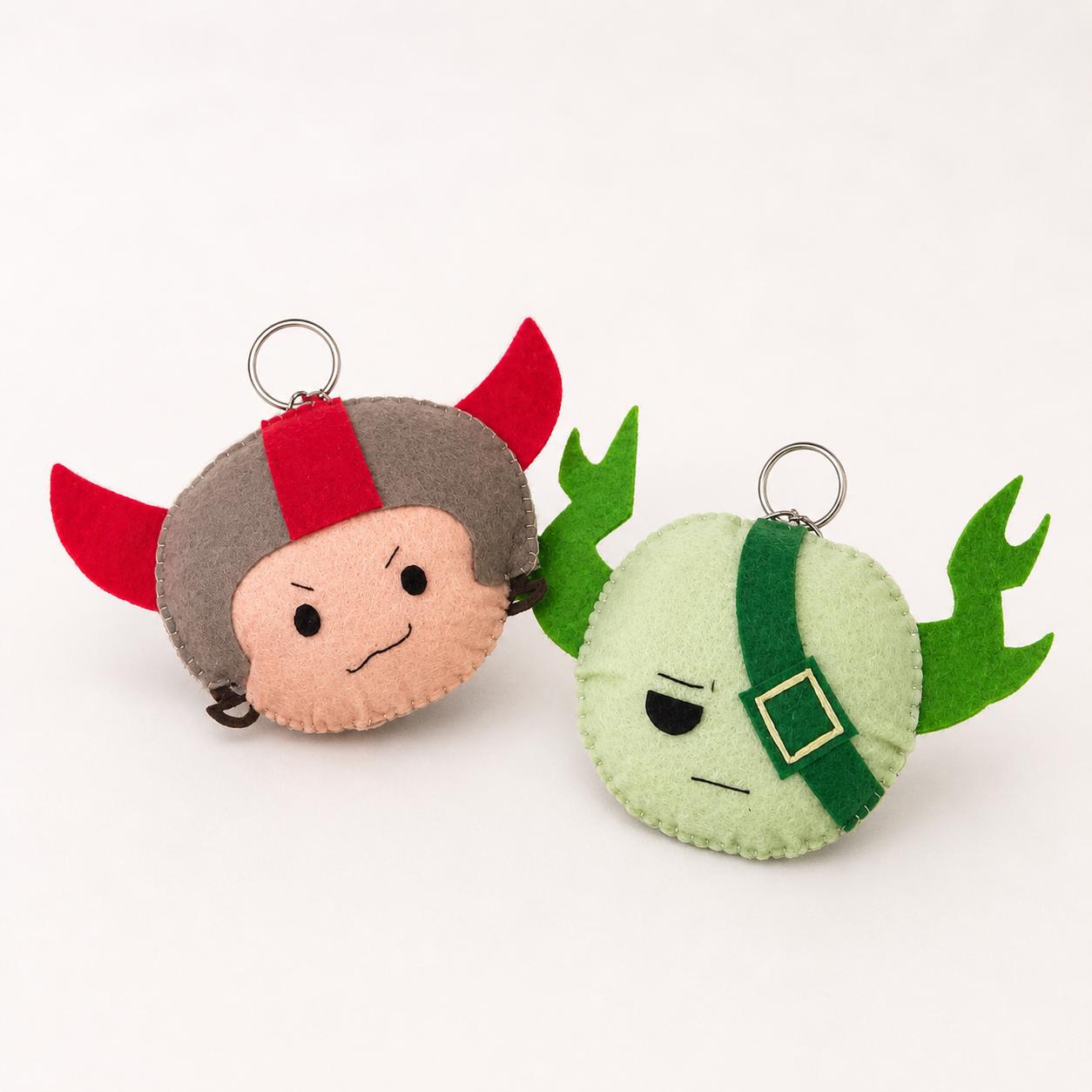 Custom Felt Plush Keychain From Photo, Personalized Felt Doll Keychain ...