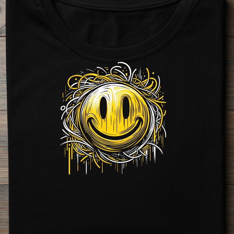 Abstract Smiley Abstract Smiley Face Bundle PNG | 4 Unique Scribble Smile Designs ...