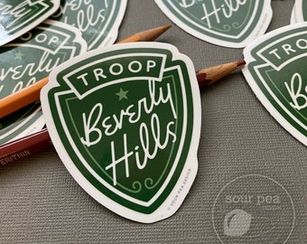 Troop Beverly Hills sticker, VSCO sticker, water bottle sticker, 90s sticker, laptop sticker, car decal, retro sticker