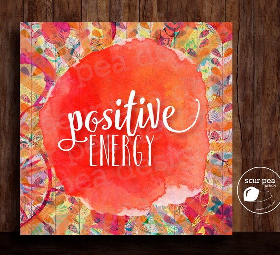 Inspirational Wall Art Positive Energy DIY Printable Etsy