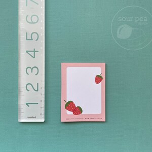 MINI NOTEPAD: Strawberry Notepad, Colorful Stationary, Cute Notepad ...