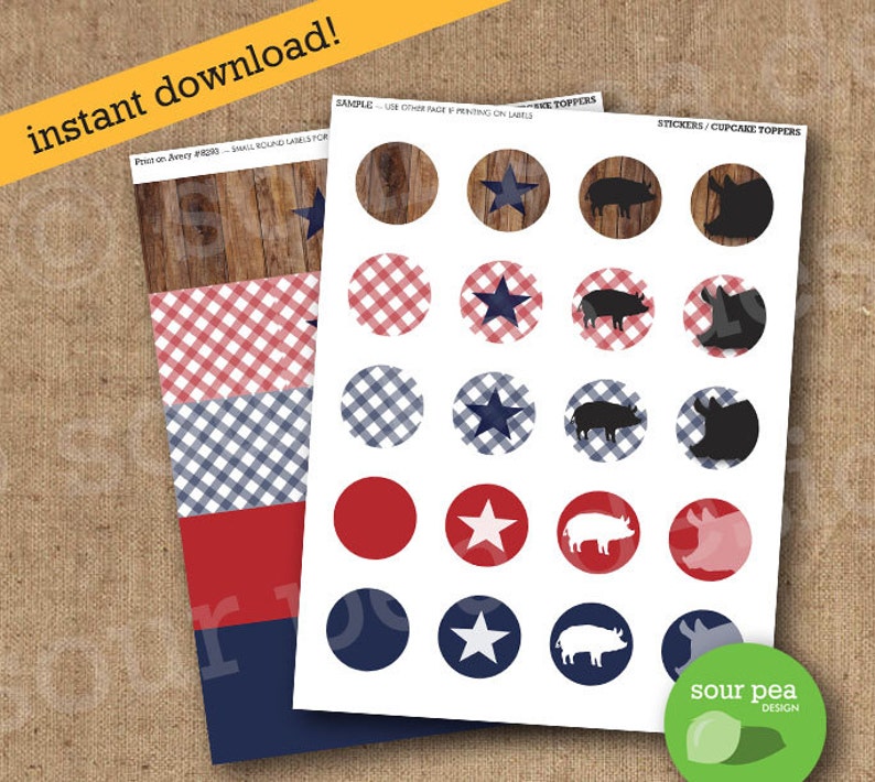 INSTANT DOWNLOAD: Printable Party Pack Summer BBQ Gingham | Etsy