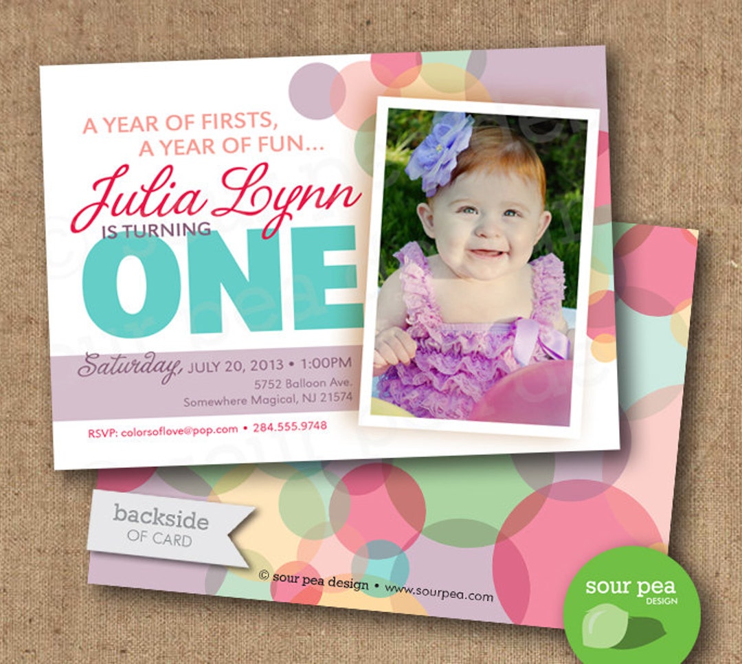Birthday Invitation, Custom DIY Printable, Bubbles, Bubble Invitation ...