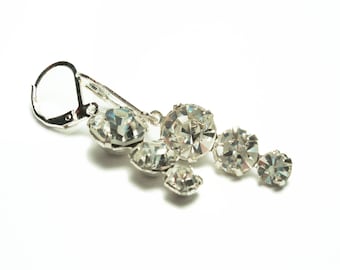 DIAMOND ROUND GLASS Jewel Earrings