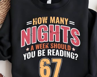 Funny Reading 6-7 Nights Design, Teacher Book Lover Meme (png, svg, pdf, eps)