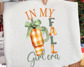 In My Fall Girl Era PNG: herfstsublimatieontwerp (digitale download)