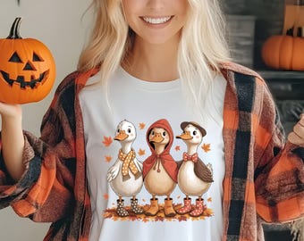 Hola, ganso de otoño PNG, diseño de ganso con lazo glamuroso para otoño, calabaza especiada linda y acogedora para la temporada, descarga digital divertida para sublimación de otoño