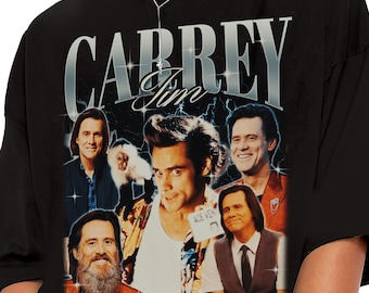 Maglietta unisex bootleg Jim Carrey per uomo e donna anni '90