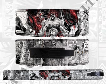 Baki Anime lever belt Powerlifting lever belt Anime Gym belt Berserk Weightlifting belt Anime Leather Deadlifting belt Bodybuilding belt