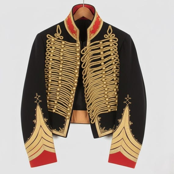 Military Dolman Hussar Jacket Green Napoleonic Uniform Tunic