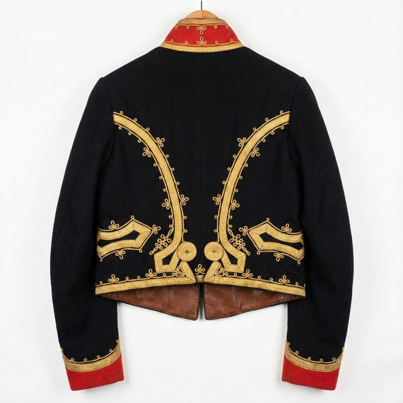 Military Dolman Hussar Jacket Green Napoleonic Uniform Tunic