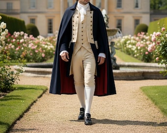 George Washington Wool Uniform: 1770s American Revolution Costume - Custom Tailored Historical , Cosplay