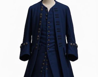 Jack Sparrow Pirate Stage Costume : Costume Coplay Outfit Dark Maroon Wool Coat
