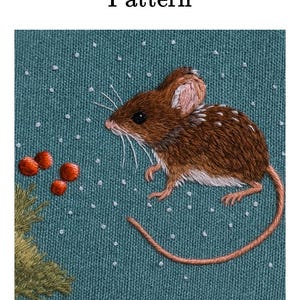 刺繍パターン「小さな森のネズミ」（PDF）｜簡単な手刺繍デザイン｜初心者向け