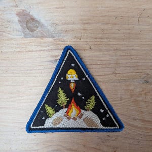 Hand Made Outer Wilds Embroidery Patch – Campfire Badge, Handmade Gamer Patch