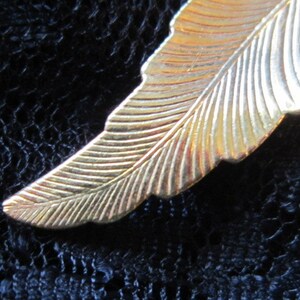 Vintage Feder Design goldene Brosche