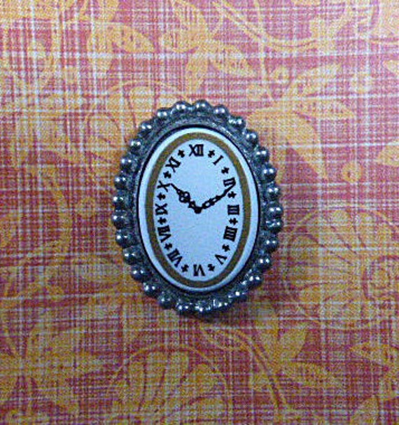 Vintage Pewter Clock Tack - BR-478 - Pewter Tack -