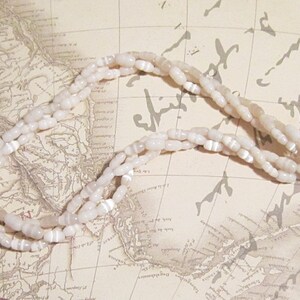 Vintage Triple Strand Pearlized Bead Necklace