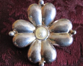 Vintage Taupe Brooch