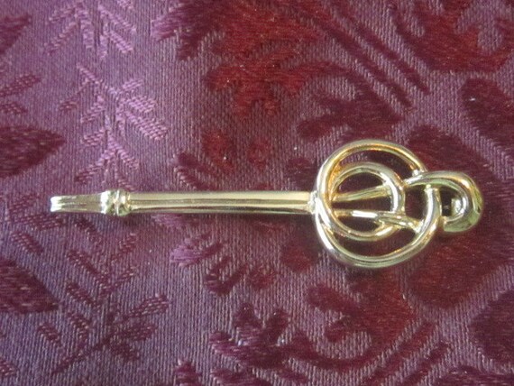 VINTAGE Gold Stick Style Brooch - Gold Brooch - Gold Pin - Gold Stick Pin