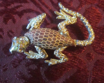 Vintage Lizard Brooch