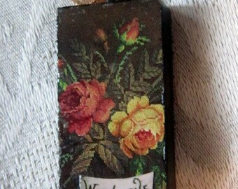 Victorian Decoupage Pendant With Voile Ribbon Cord