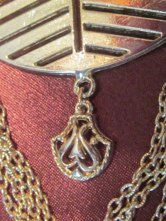 Vintage Egyptian Style Gold Pendant - image 2