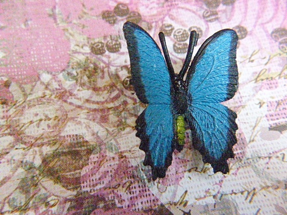 Vintage Blue Butterfly Tack - BUT-17 - Butterfly … - image 2