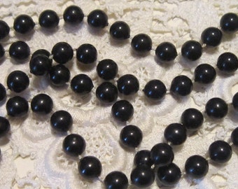 Vintage Black Bead Necklace