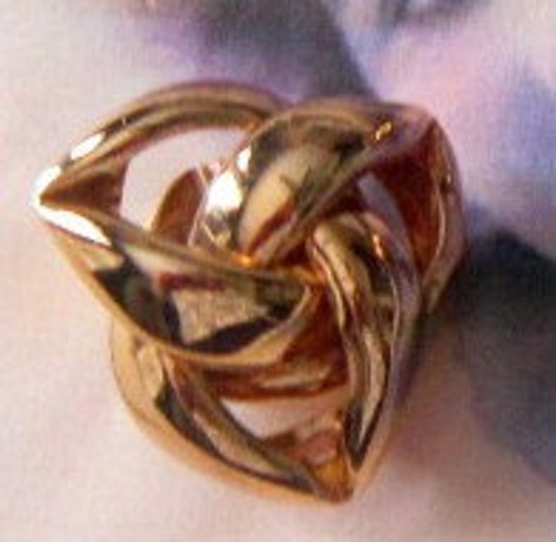 Vintage Gold Knot Clip GIVENCHY Earrings GIVENCHY gold earrings Givenchy Clip earrings Designer Gold Plated Earrings V-EAR-094 image 2