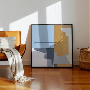 Minimalist Modern Art, Abstract Wall Decor, Limited Edition for Living Room, Bedroom, Office, Modern Geometric, Colorful Modern Poster