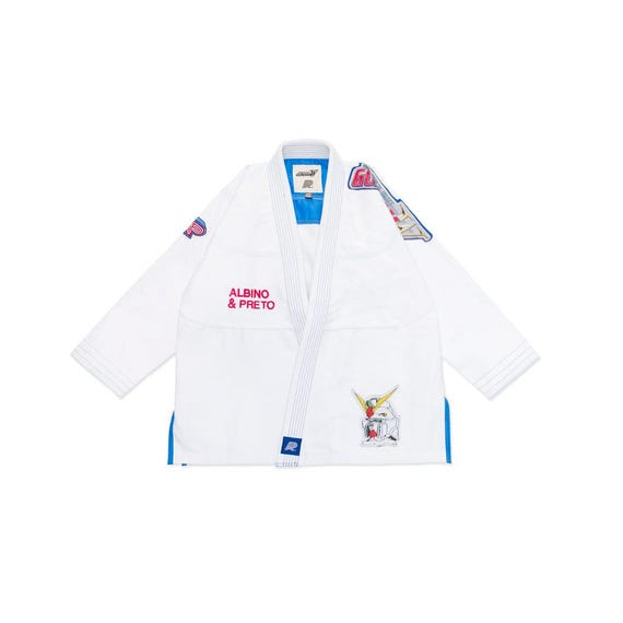 BJJ Gi Albino & Preto x Wing Gundam White 450 GSM Kimono Uniform