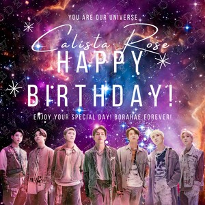 BTS My Universe Birthday Card Customizable with Name l Printable l PDF Instant download